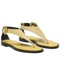 Balmain - Anthem Flat Toe-Post Sandals - Lyst