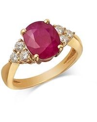 Bloomingdale's Fine Collection - Bloomingdale's Fine Jewelry Ruby & Diamond Oval Ring - Lyst