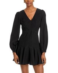 Aqua - Flippy Long Sleeve Mini Dress - Lyst