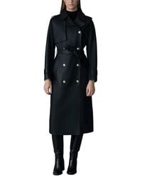 Mackage - Maxi Leather Trench Coat - Lyst