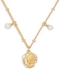 Kate Spade - Beachside Freshwater & Imitation Pearl Dangle & Shell Pendant Necklace, 16-19 - Lyst