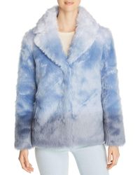 Unreal Fur Icebreaker Ombré Short Faux Fur Coat - Blue