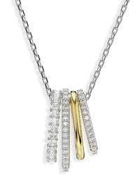 Swarovski - Hyperbola Crystal Multi Ring Pendant Necklace - Lyst