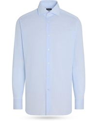 ZEGNA - Centoventimila Button Front Shirt - Lyst
