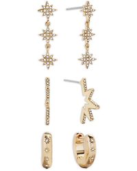 BaubleBar - Luna Pave Drop & Hoop Earrings, Set Of 3 - Lyst