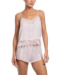 In Bloom - Shimmer Satin Cami Short Pajama Set - Lyst