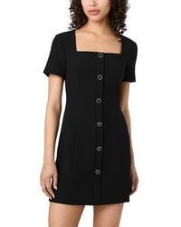 French Connection - Azra Button Front Short Sleeve Mini Dress - Lyst