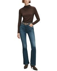 Veronica Beard - Mylie Mock Neck Long Sleeve Ruched Top - Lyst