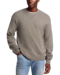 FRAME - Suede Patch Crewneck Sweater - Lyst