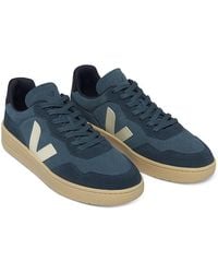 Veja - V-90 Low Top Leather Sneakers - Lyst