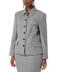 Marina Rinaldi - 1A Uscita Teglia Houndstooth Jacket - Lyst