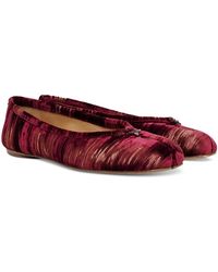 Maison Margiela - Tabi Velvet Ballet Flats - Lyst
