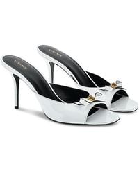 Versace - Opera Bow 85 Patent Leather Stiletto Sandals - Lyst