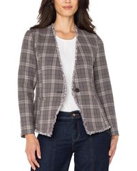 Liverpool Los Angeles - Collarless Fitted Blazer - Lyst