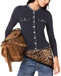 Maje - Ribbed Knit Cardigan Sweater - Lyst