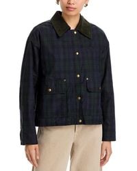 Blank NYC - Plaid Cord Collar Barn Jacket - Lyst