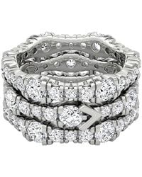 Vrai - 3 Row Pave Ring - Lyst
