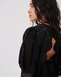 maje ranch eyelet dress