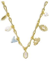 Kendra Scott - Melody Mixed Stone Charm Necklace, 18-21 - Lyst