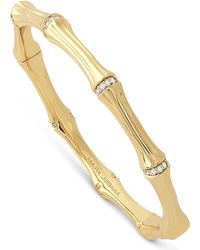 Anabel Aram - Sculpted Bamboo Hinged Bangle Bracelet - Lyst