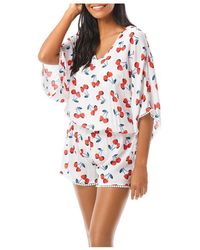Kate Spade Printed Romper Cover - Up - White