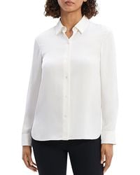 Theory - Silk Blouse - Lyst