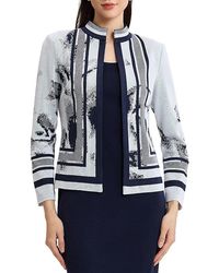 Ming Wang - Abstract Two-Tone Knit Jacket - Lyst