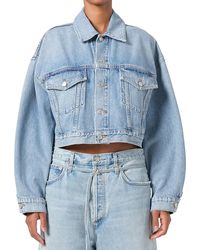 Agolde - Palmer Cropped Denim Jacket - Lyst