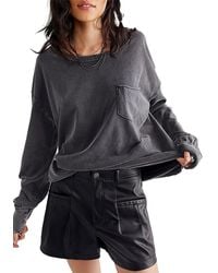 Free People - Cotton Fade Into You Long Sleeve Top - Lyst
