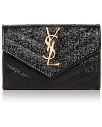 Saint Laurent - Cassandre Matelasse Small Envelope Wallet - Lyst