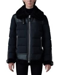 Mackage - Vanna Mixed-Media Shearling Down Jacket - Lyst