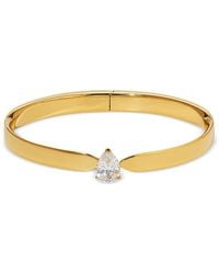 Nadri - Cubic Zirconia Pear Solitaire Bangle Bracelet - Lyst
