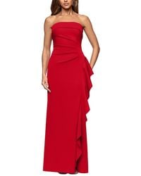 Aqua - Scuba Strapless Gown - Lyst