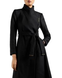 ted baker black overcoat