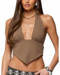 Edikted - Open Back Triangle Halter Top - Lyst
