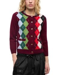 Ganni - Wool & Cashmere Cardigan Sweater - Lyst