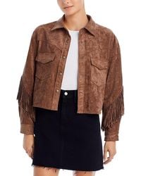 Blank NYC - Faux Leather Fringe Trim Jacket - Lyst