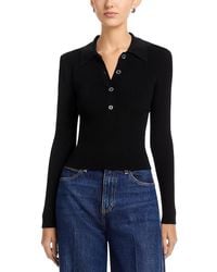 Michael Kors - Long Sleeve Polo Top - Lyst