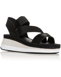 donald pliner black wedge sandals