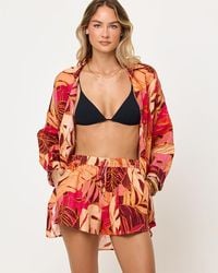 LSPACE - L*Space Rio Linen Cover Up Shorts - Lyst
