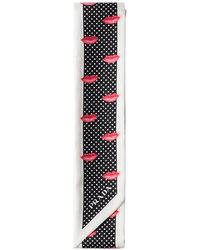 Prada - Printed Silk Twill Skinny Scarf - Lyst