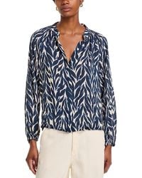 Bella Dahl - Long Sleeve Shirred Blouse - Lyst