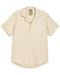 Oas - Cuba Cotton Waffle Regular Fit Button Down Camp Shirt - Lyst