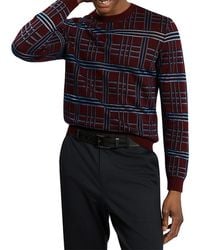 Ted Baker - Eatton Check Stitch Sweater - Lyst