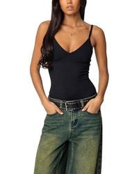 Edikted - Teaghan Triangle Fitted Bodysuit - Lyst