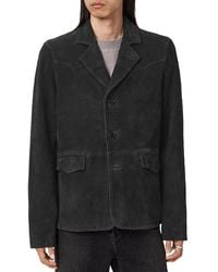 AllSaints - Hornett Suede Blazer - Lyst