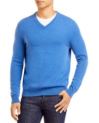 Bloomingdale's The Store At Bloomingdale's Cashmere V - Neck Sweater - Blue