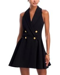 L'Agence - Royalty Fit & Flare Mini Dress - Lyst