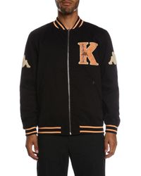 Kappa Logo Varsity Jacket - Black