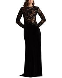 Tadashi Shoji - Forena Embroidered Crepe Gown - Lyst